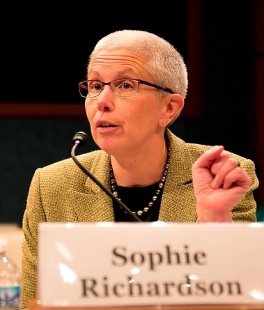 Софи Ричардсон выступает во время дискуссии «Повсеместное использование пыток в Китае», 14 апреля 2016 г. Фото: Lisa Fan/Epoch Times