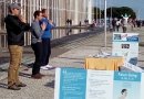 Демонстрация упражнений на мероприятии по сбору подписей в Лиссабоне