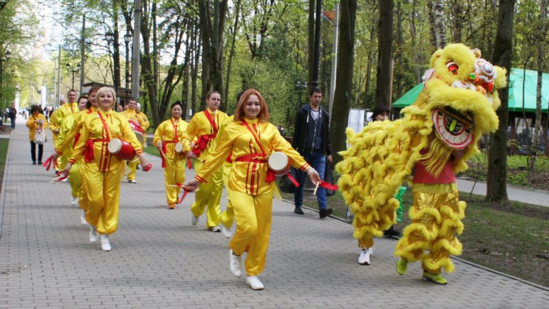 Празднование Всемирного дня Фалунь Дафа в г. Москве, 13.05.2017 г. Фото: Ю.Сафронова