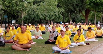 Выполнение пятого упражнения Фалуньгун (медитация)