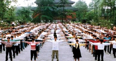 Выполнение комплекса упражнений Фалуньгун