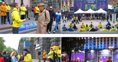 Украинские последователи Фалуньгун провели мирную акцию во время "Евровидения", 2017 г. Фото: Ирина Рудская