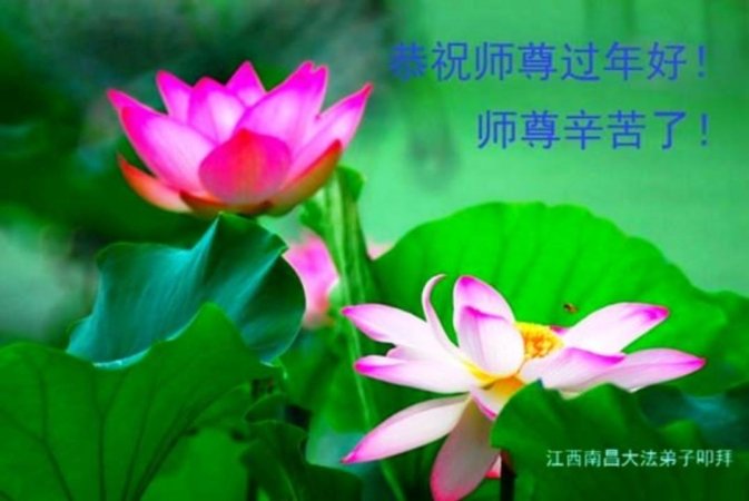 Поздравительная открытка от китайских последователей Фалуньгун провинции Хунань, Китай, 2016 г.