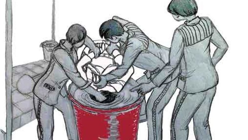 Пытка последователя Фалуньгун в китайской тюрьме