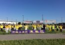 Митинг практикующих Фалуньгун перед зданием Европарламента