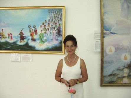 Наталья Гумницкая на выставке «Искусство Чжэнь Шань Жэнь» во Львове. 2017 г.