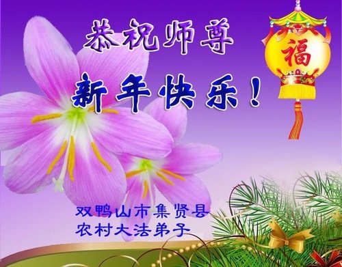 Последователи Фалунь Дафа из Китая желают уважаемому Мастеру счастливого Нового года!