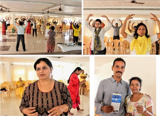 Обучение упражнениям Фалуньгун на семинаре в индийском городе Мадурае