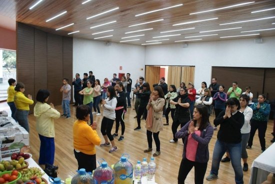 Сотрудники Управления социального обеспечения Мексики изучают упражнения Фалуньгун