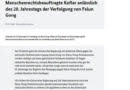 Скриншот с официального веб-сайта Министерства иностранных дел Германии. Доктор Бербель Кофлер, федеральный Уполномоченный правительства Германии по политике в области прав человека и гуманитарной помощи, разместила на веб-сайте Министерства иностранных дел Германии пресс-релиз, в котором осудила официальный Пекин за преследование Фалуньгун