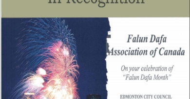 Канада. Город Эдмонтон объявляет май 2010 года «Месяцем Фалунь Дафа»