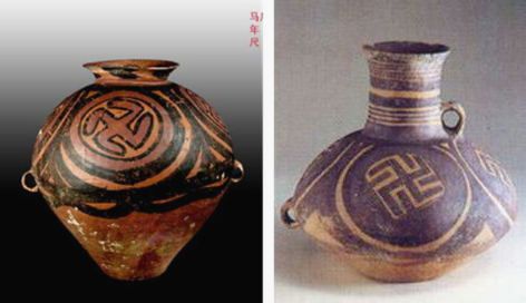 Глиняный кувшин с росписью Мацзяяо из Китая